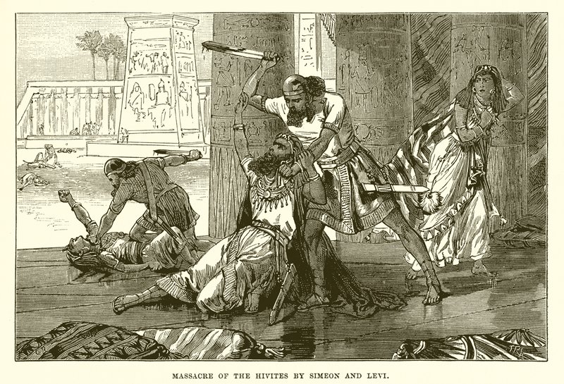Simeon ve Levi tarafından Hivliler Katliamı by English School