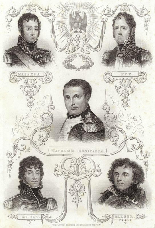 Massena, Ney, Napolyon Bonapart, Murat ve Kleber by English School