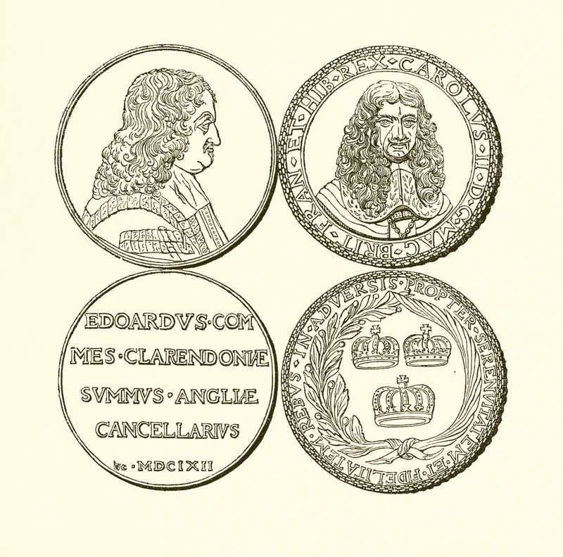 Clarendon Madalyası ve Restorasyonun Anma Madalyası by English School