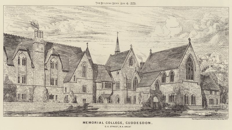 Memorial College, Cuddesdon (gravür) by English School