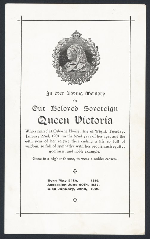 Kraliçe Victoria için hatıra kartı by English School