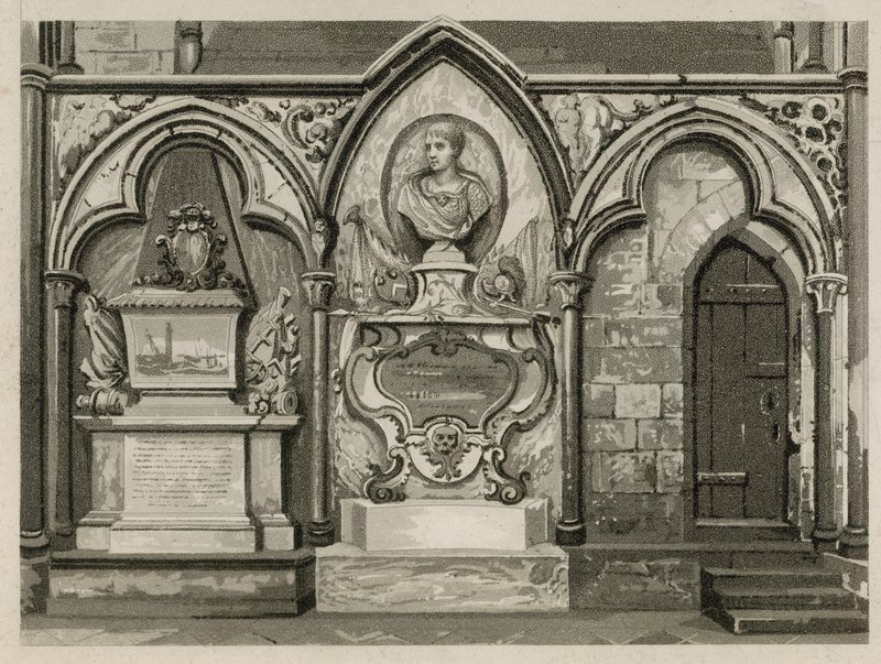Westminster Abbey, Londra'daki anıtlar ve heykeller by English School