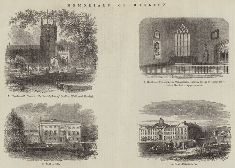 Boulton Anıtları (gravür) by English School