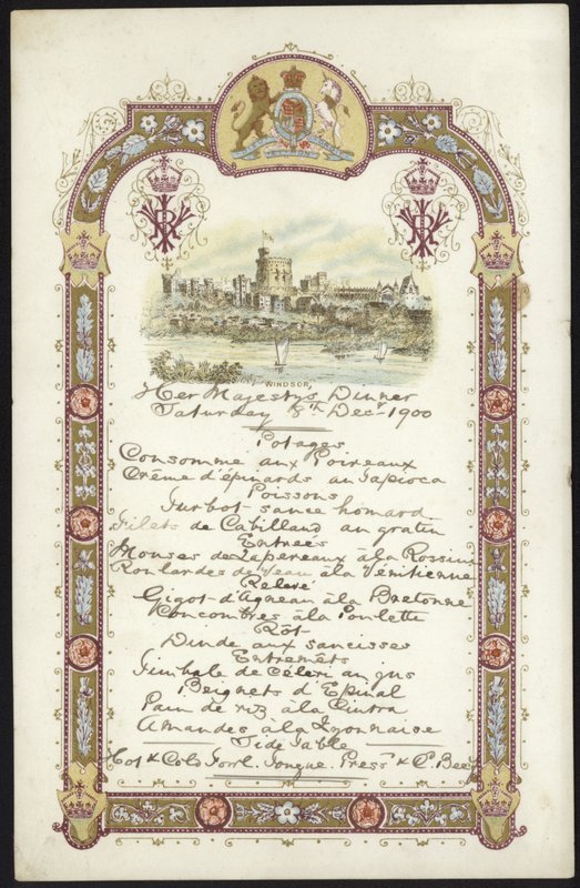 Kraliyet Öğle Yemeği için Menü by English School