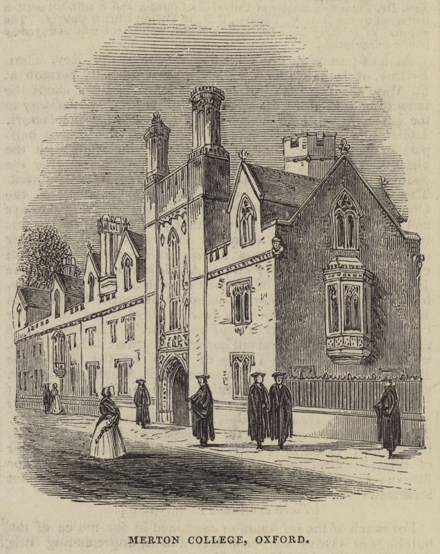 Merton Koleji, Oxford (gravür) by English School