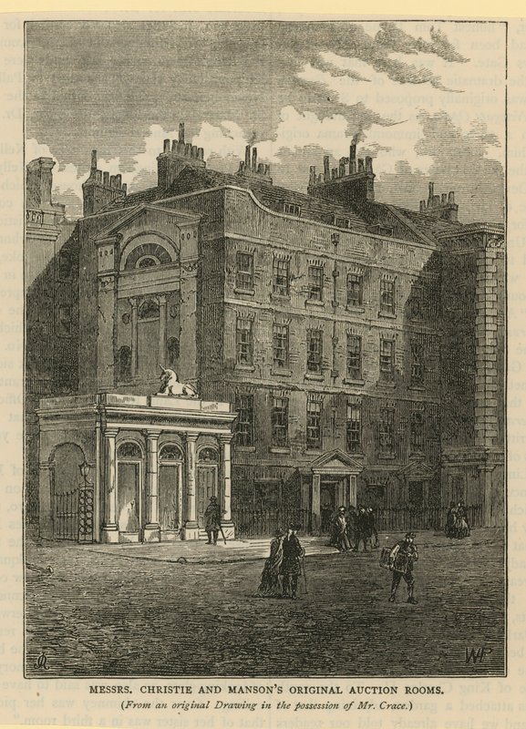 Messrs Christie ve Mansons Orijinal Müzayede Odaları by English School