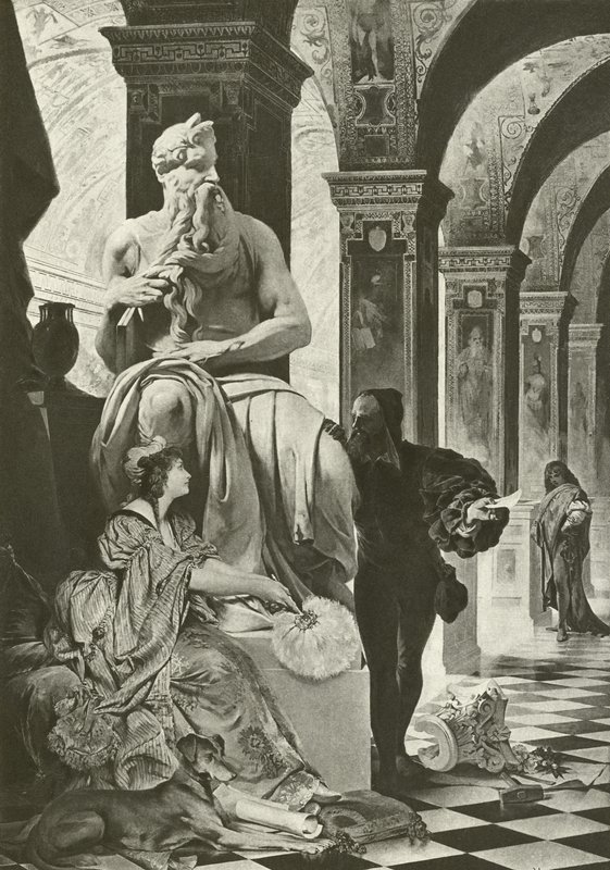 Michael Angelo ve Vittoria Colonna (gravür) by English School