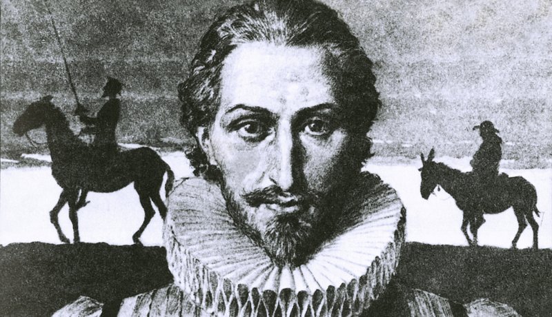 Miguel Cervantes yer tutucu resmi by English School
