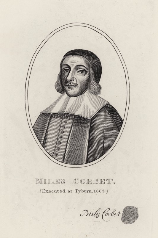Miles Corbet (gravür) by English School