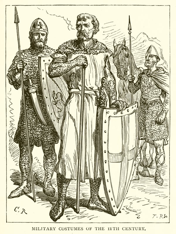 11 Yüzyıl Askeri Kostümler by English School
