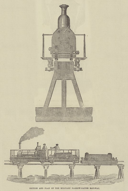 Askeri Dar Hat Demiryolu (gravür) by English School