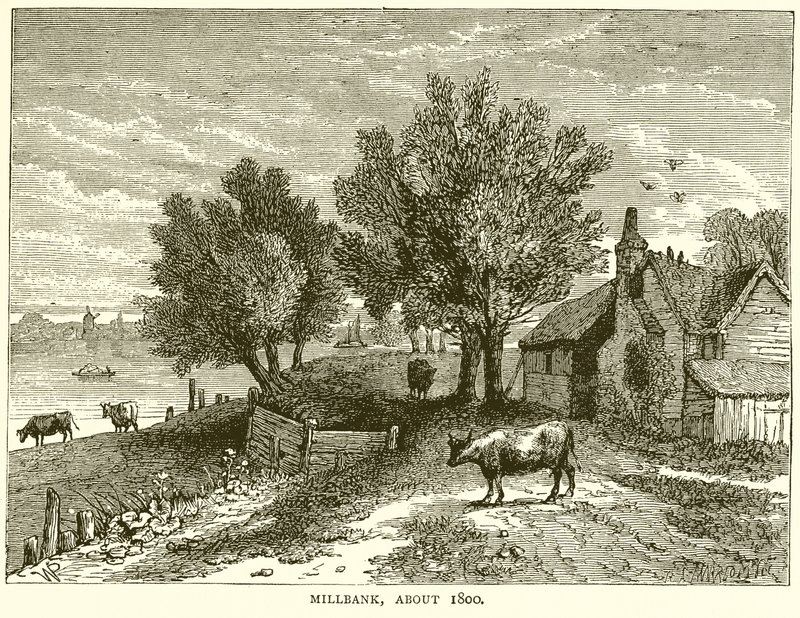 Millbank, yaklaşık 1800 by English School