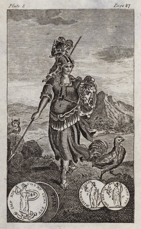 Minerva veya Pallas (gravür) by English School