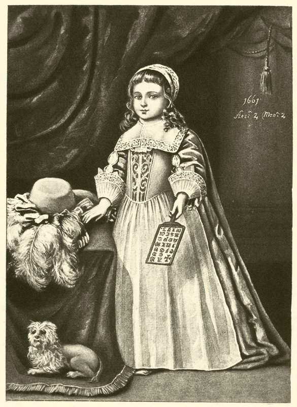 Bayan Campion, elinde Boynuzlu Kitap (gravür) by English School