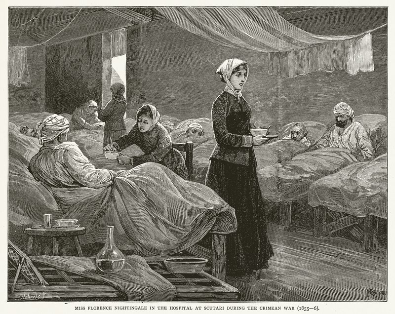 Bayan Florence Nightingale, Kırım Savaşı sırasında Üsküdar