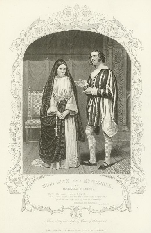Isabella ve Lucio olarak Bayan Glyn ve Bay Hoskins, Ölçü için Ölçü by English School