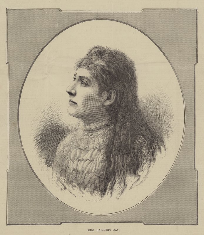 Bayan Harriett Jay (gravür) by English School