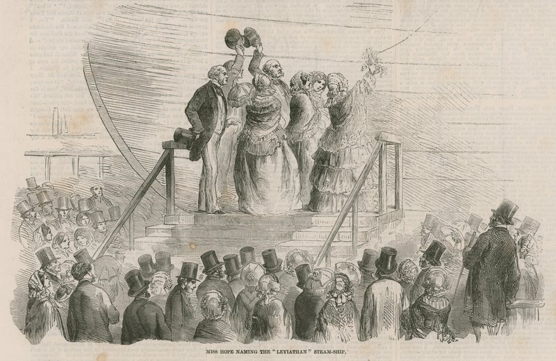Bayan Hope, Leviathan buharlı gemisini adlandırıyor by English School