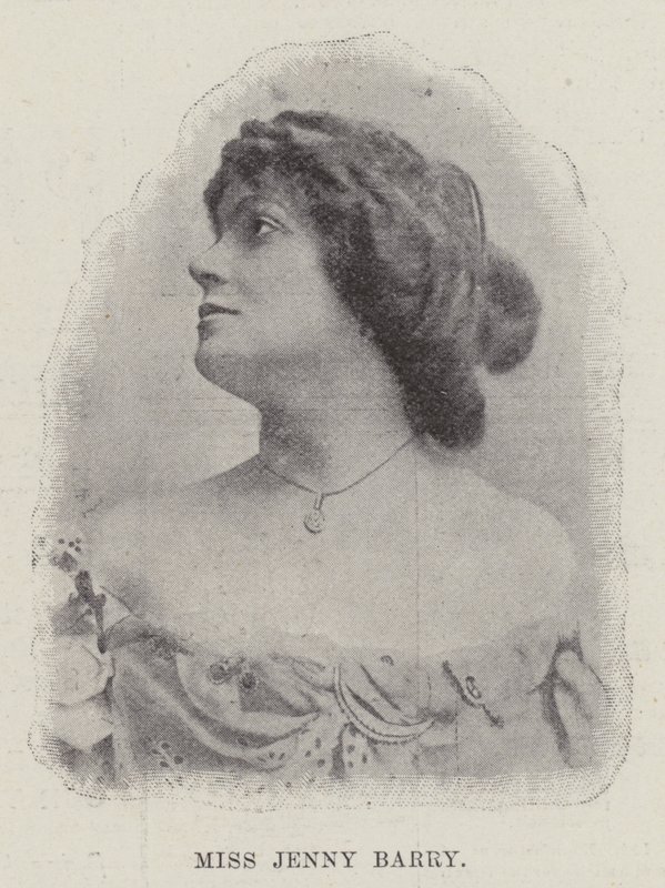 Bayan Jenny Barry (gravür) by English School