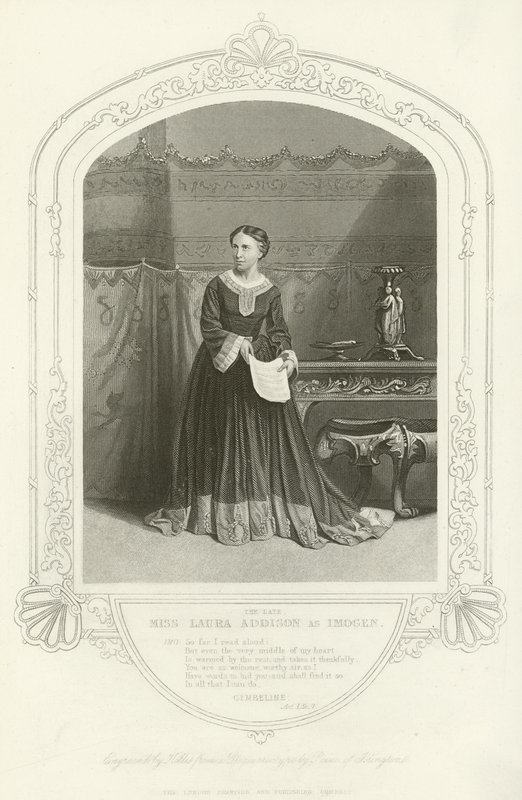 Bayan Laura Addison, Imogen, Cymbeline, I. Perde, VII. Sahne olarak by English School