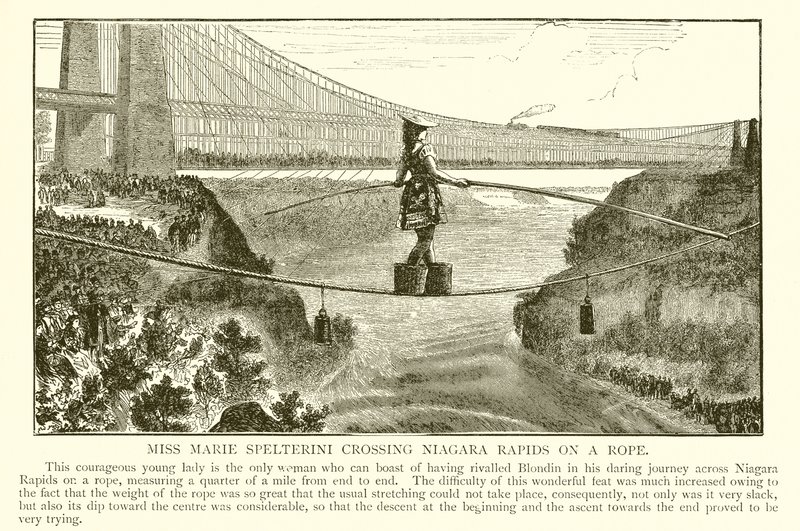 Bayan Marie Spelterini, Niagara Rapids