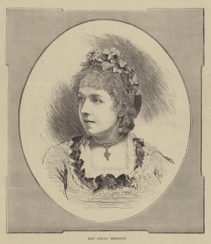 Bayan Stella Brereton (gravür) by English School