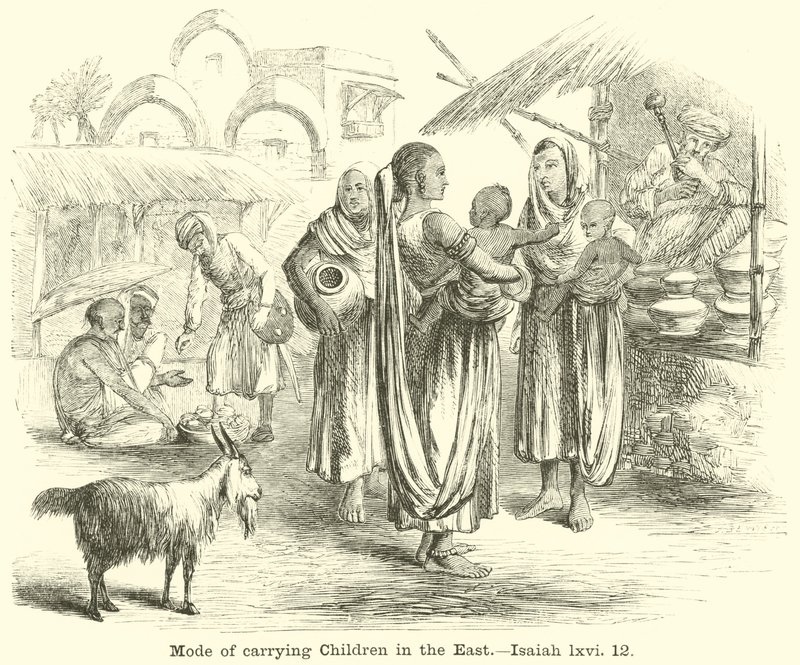 Doğudaki Çocukları Taşıma Şekli, Isaiah, lxvi, 12 by English School