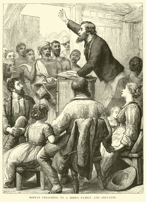 Moffat, Boers ailesine ve hizmetçilerine iyi haberi duyuruyor by English School