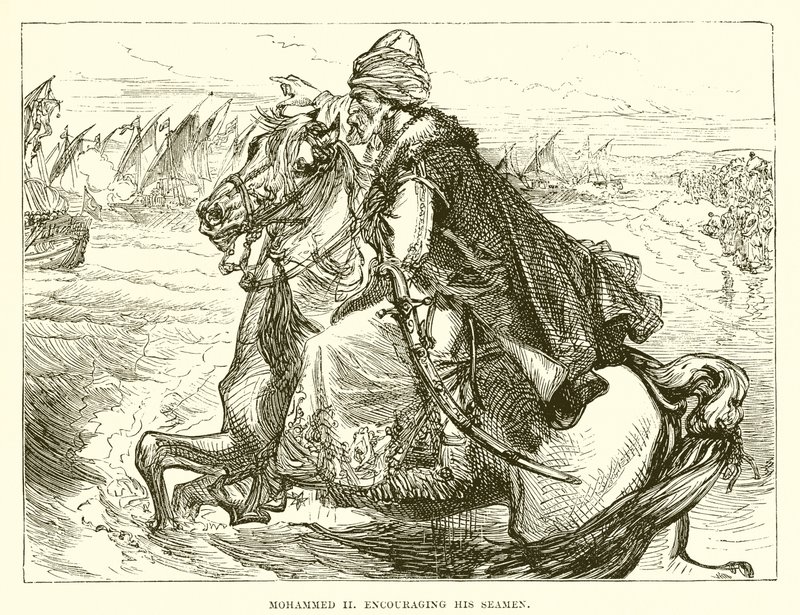 Muhammed II, Deniz adamlarını teşvik ediyor by English School