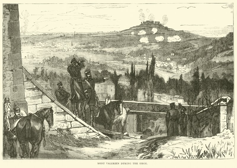 Kuşatma sırasında Mont Valerien, Ekim 1870 by English School