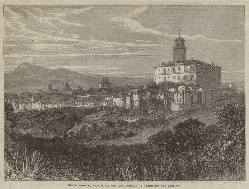 Monte Rotondo, Roma yakınlarında, Garibaldi