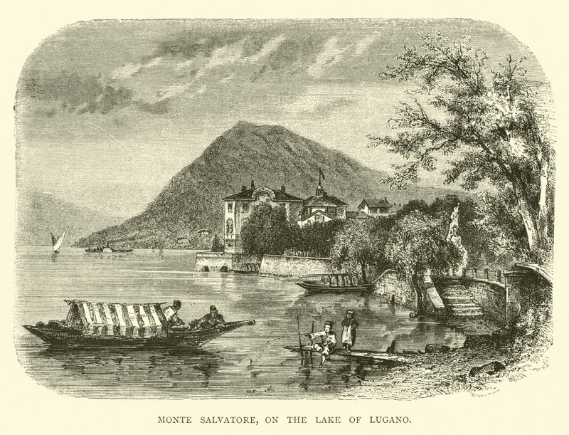 Monte Salvatore, Lugano Gölü üzerinde by English School