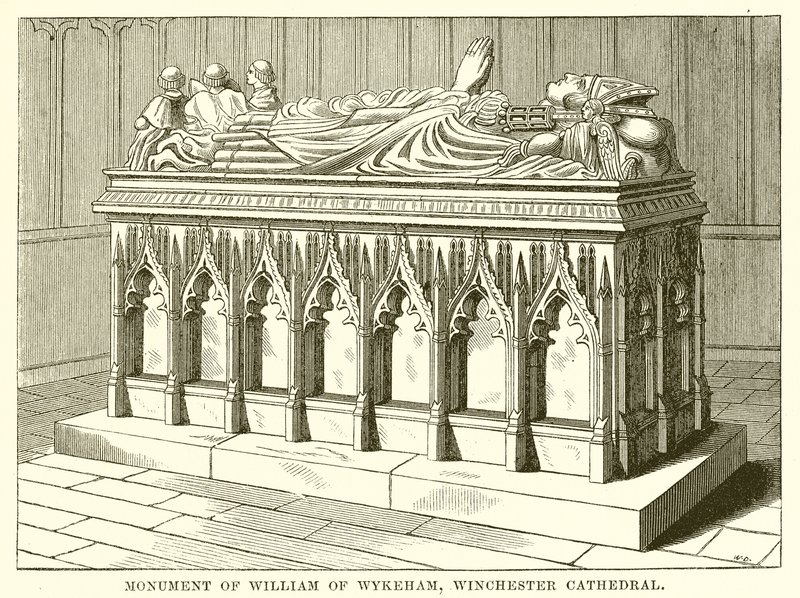 Wykeham William Anıtı, Winchester Katedrali by English School