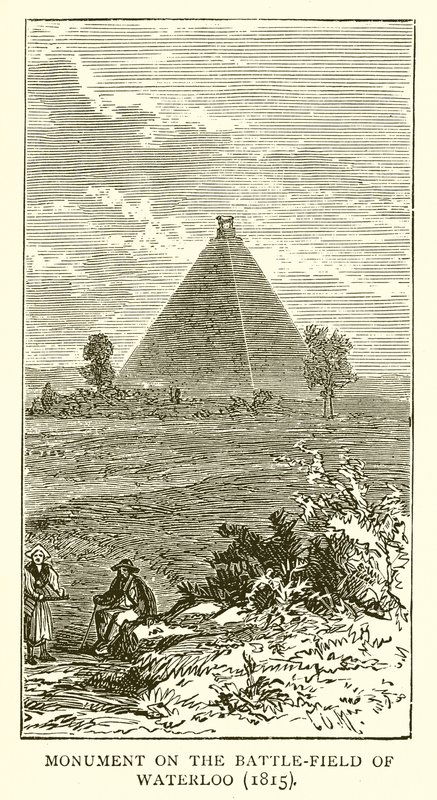Waterloo Savaş Alanı Anıtı (1815) by English School