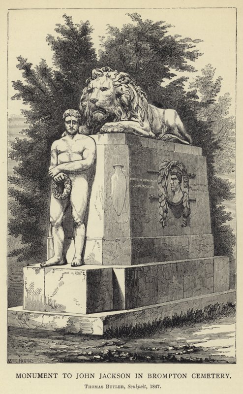 Brompton Mezarlığındaki John Jackson Anıtı, Thomas Butler, Sculpsit, 1847 by English School