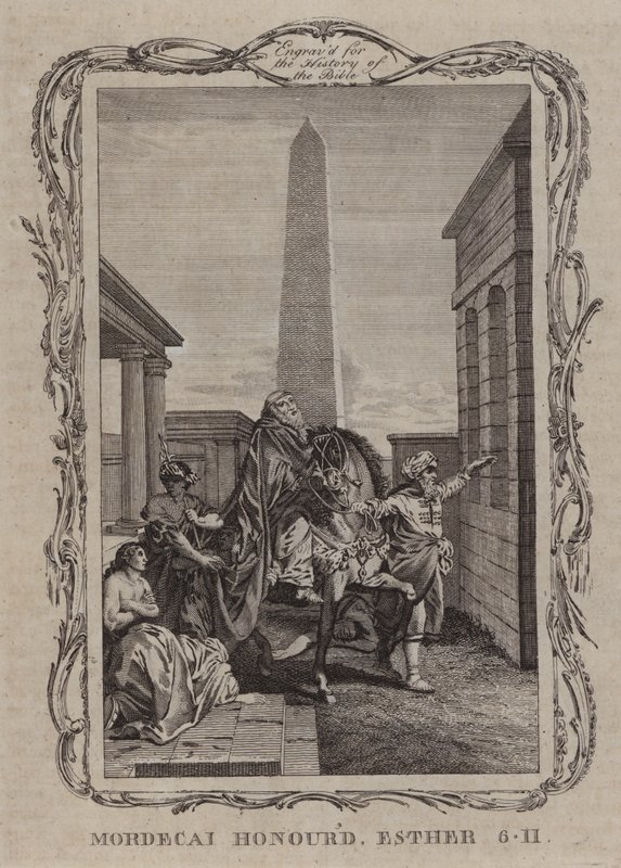 Mordecai Onurlandırıldı (gravür) by English School