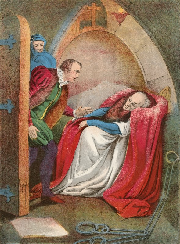 Bir Sandalyede Mortimer. Gardiyan ve Richard Plantagenet by English School