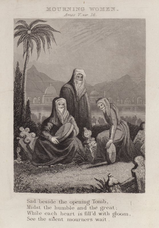 Yas tutan kadınlar, Amos V, ver 16 (gravür) by English School
