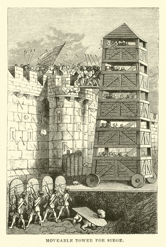 Siege için hareketli kule by English School