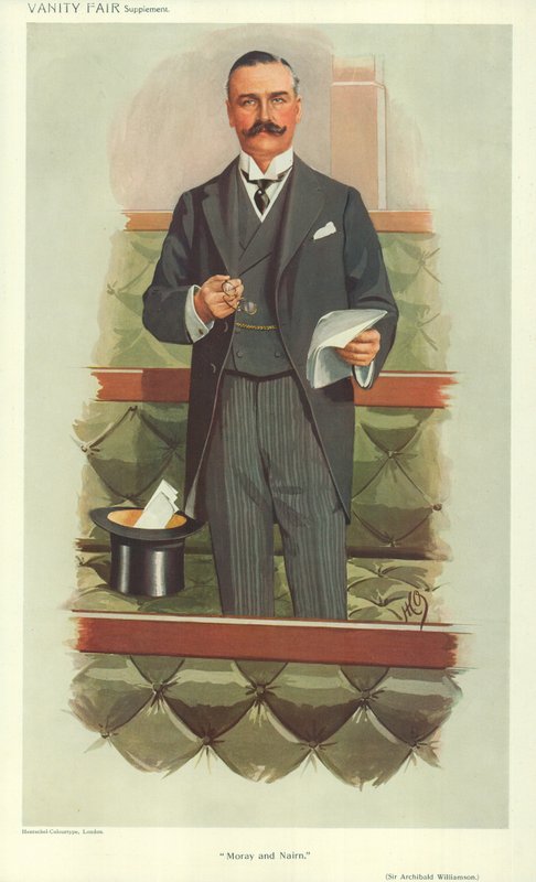 Bay Archibald Williamson, Moray ve Nairn, 16 Aralık 1909, Vanity Fair karikatürü by English School