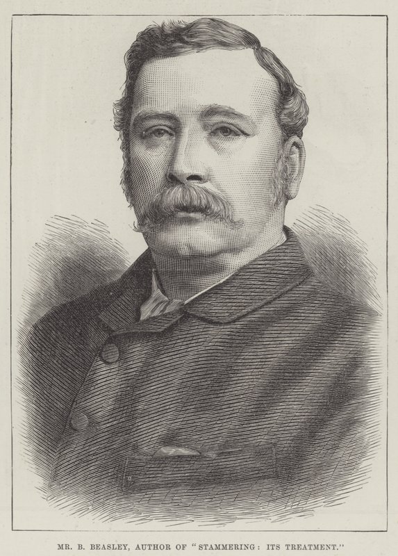 Bay B Beasley, "Kekemelik, Tedavisi"nin Yazarı (gravür) by English School