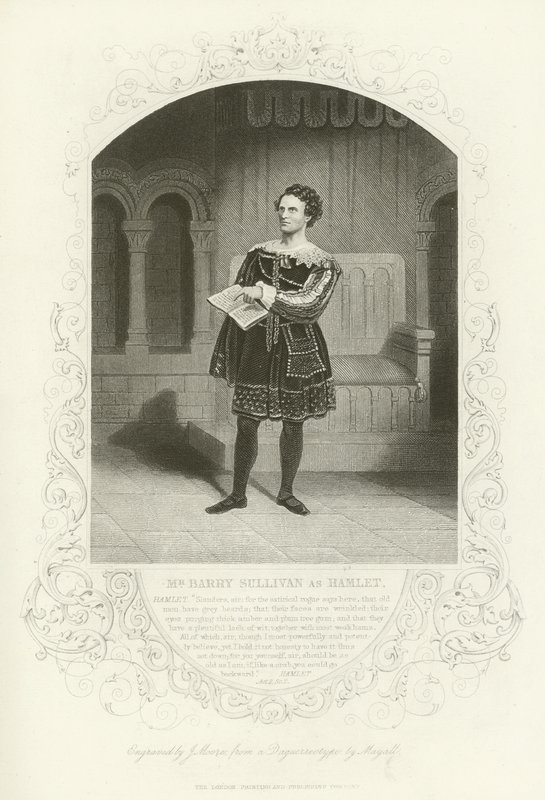 Bay Barry Sullivan, Hamlet rolünde, II. Perde, II. sahne by English School