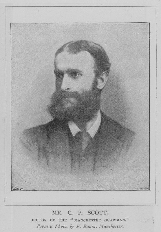 Bay CP Scott, "Manchester Guardian" editörü (gravür) by English School