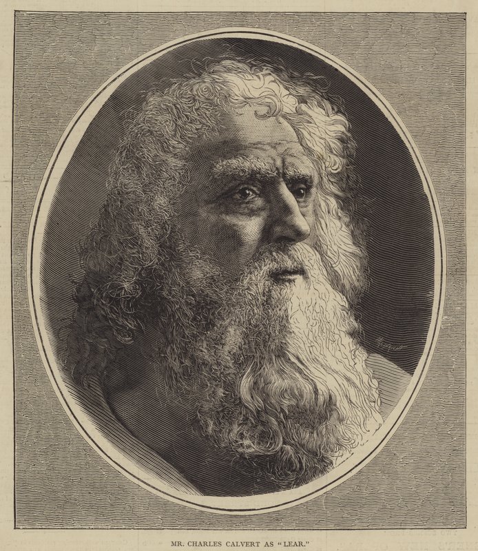 Bay Charles Calvert "Lear" olarak (gravür) by English School