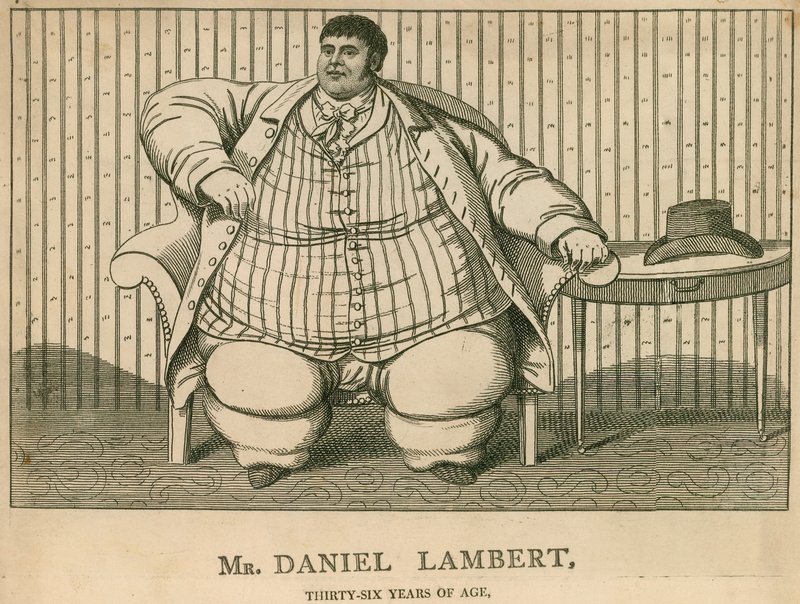 Bay Daniel Lambert, 36 yaşında 50 taş ağırlığındaydı. by English School