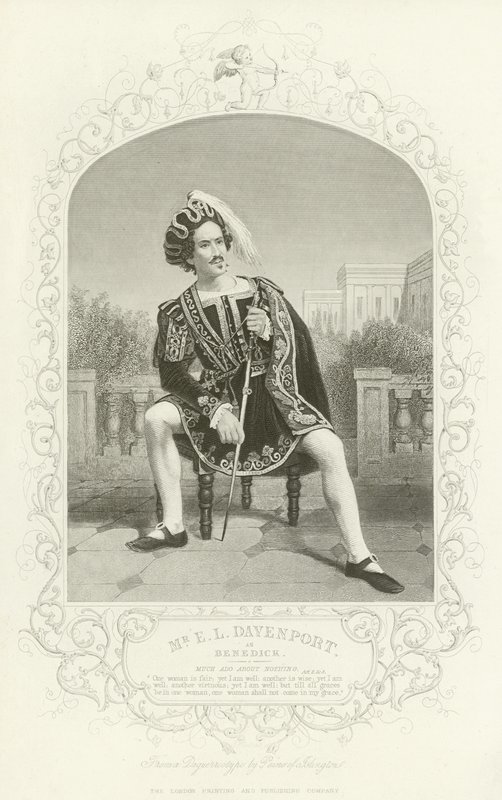 Bay EL Davenport, Benedick olarak, Hiçbir Şey Hakkında Çok Ado, II. Perde, sahne iii by English School