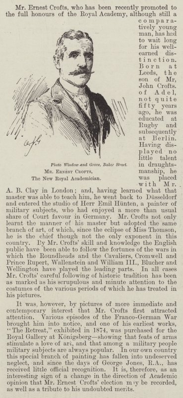 Bay Ernest Crofts, Yeni Kraliyet Akademisyeni (gravür) by English School
