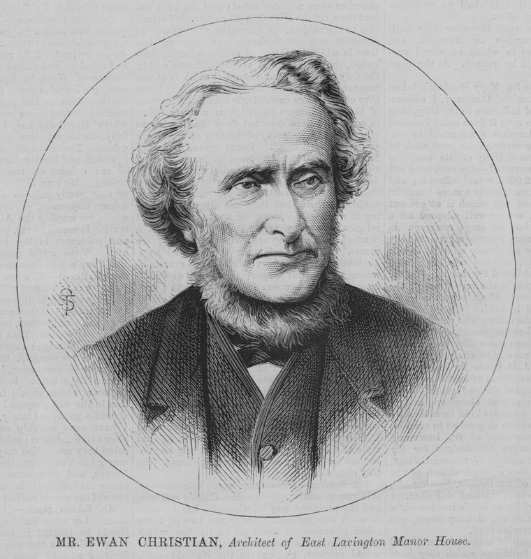 Bay Ewan Christian, Doğu Lavington Malikanesi Mimarı (gravür) by English School