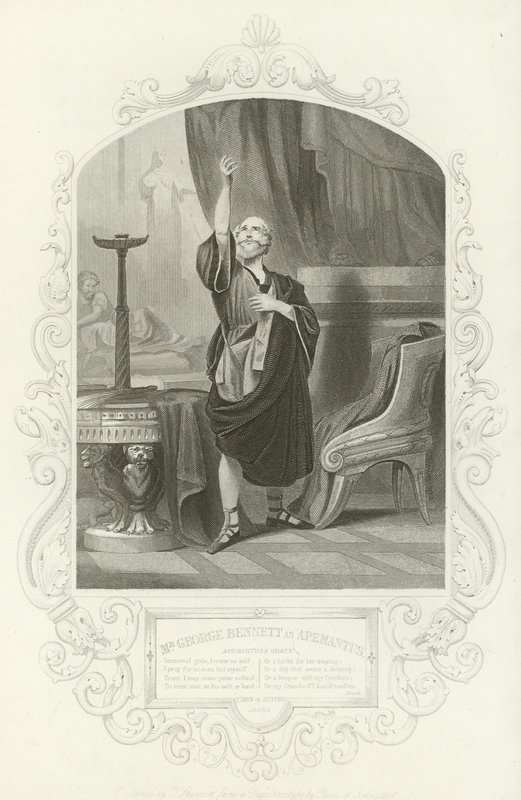 Bay George Bennett Apemantus, Apemantus zarafet, Atinalı Timon, Perde I, sahne ii by English School
