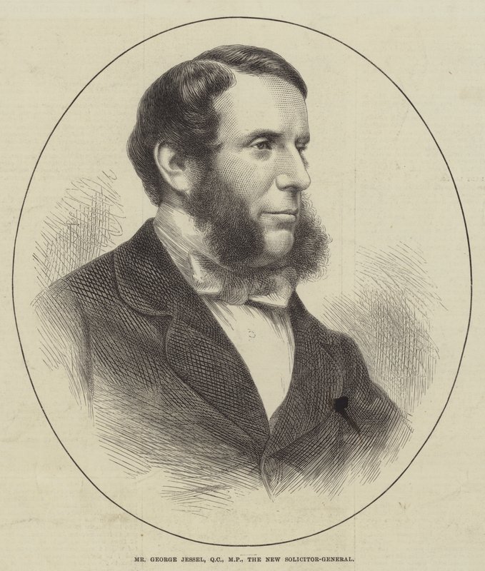 Bay George Jessel, QC, MP, Yeni Başsavcı (gravür) by English School
